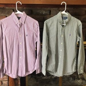 Men’s Ralph Lauren Custom Fit Button down dress shirts - set of 2